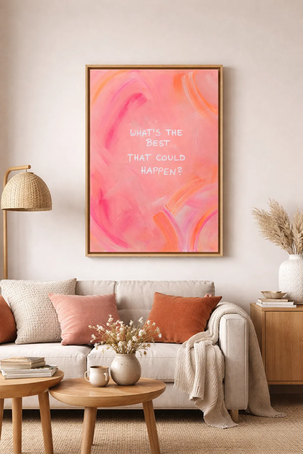 WHATS THE BEST THAT COULD HAPPEN 50x70 Acrylfarbe auf Leinwand