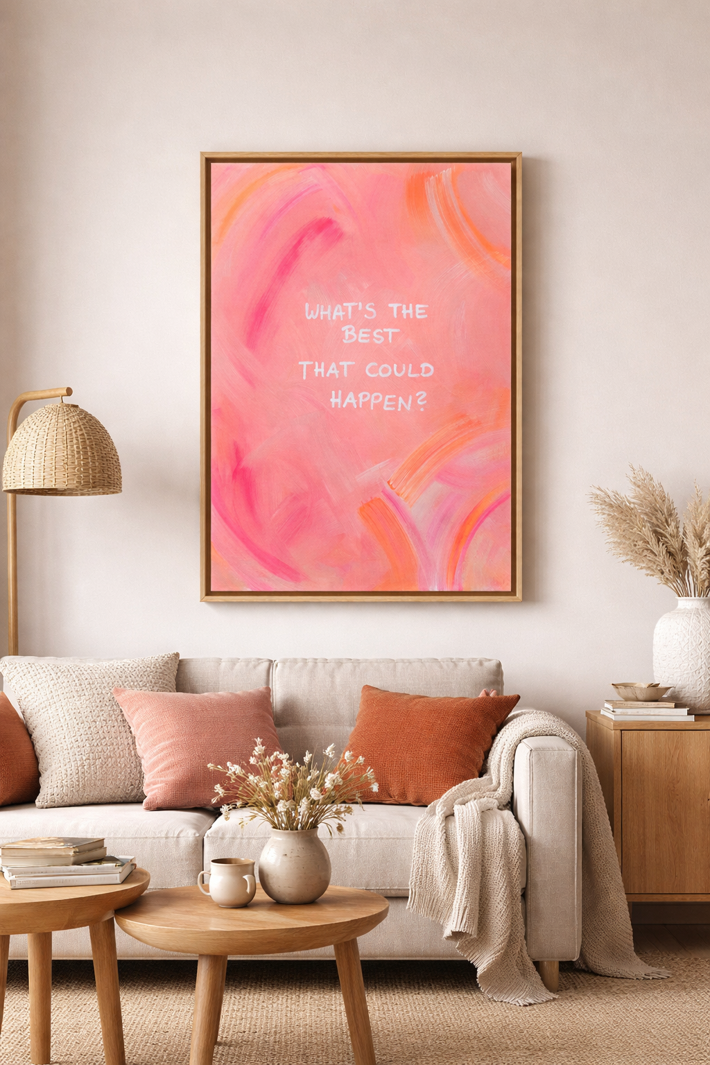 WHATS THE BEST THAT COULD HAPPEN 50x70 Acrylfarbe auf Leinwand