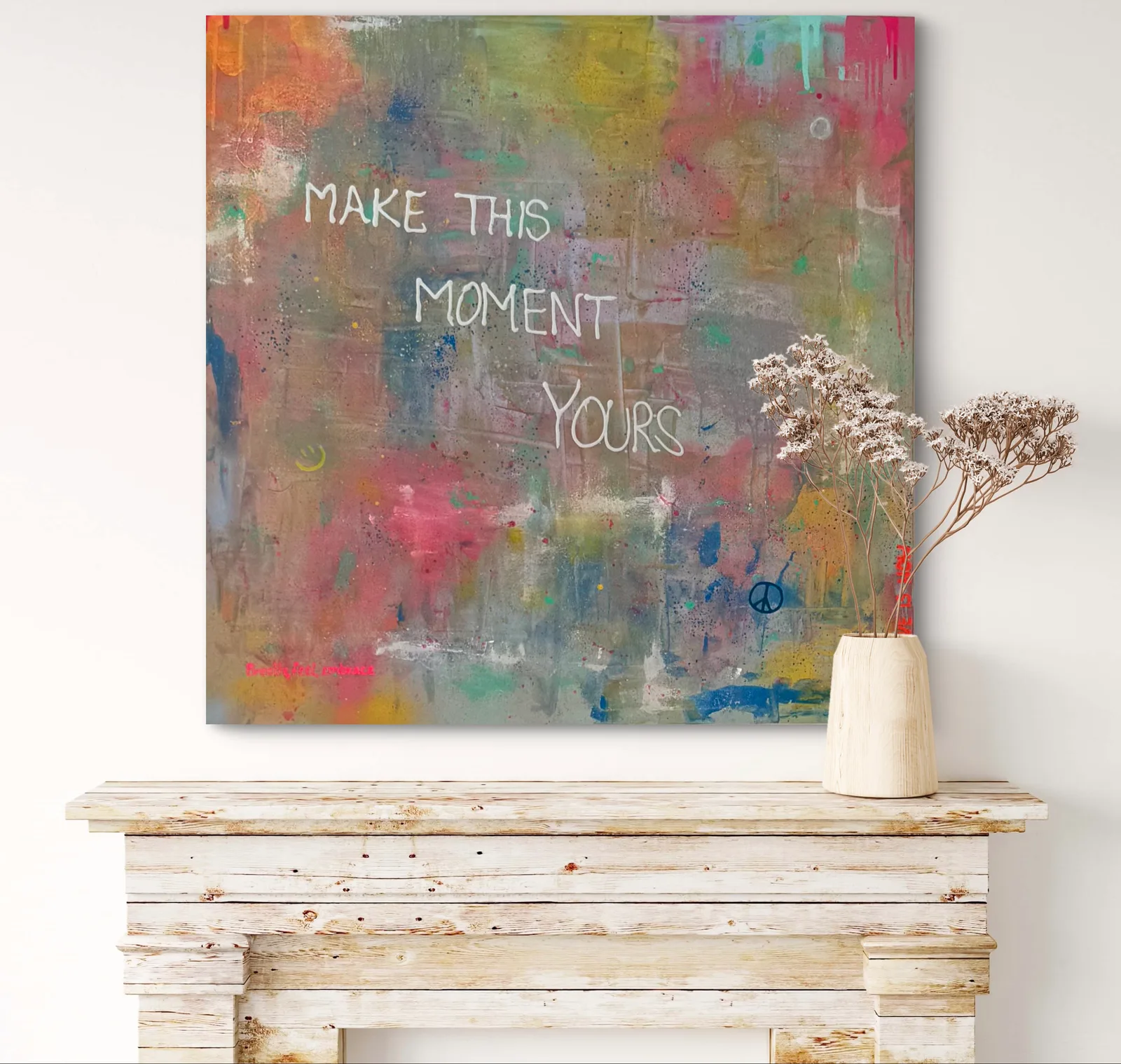 PEACEFUL PRESENCE 100x100 Acrylfarbe auf Leinwand